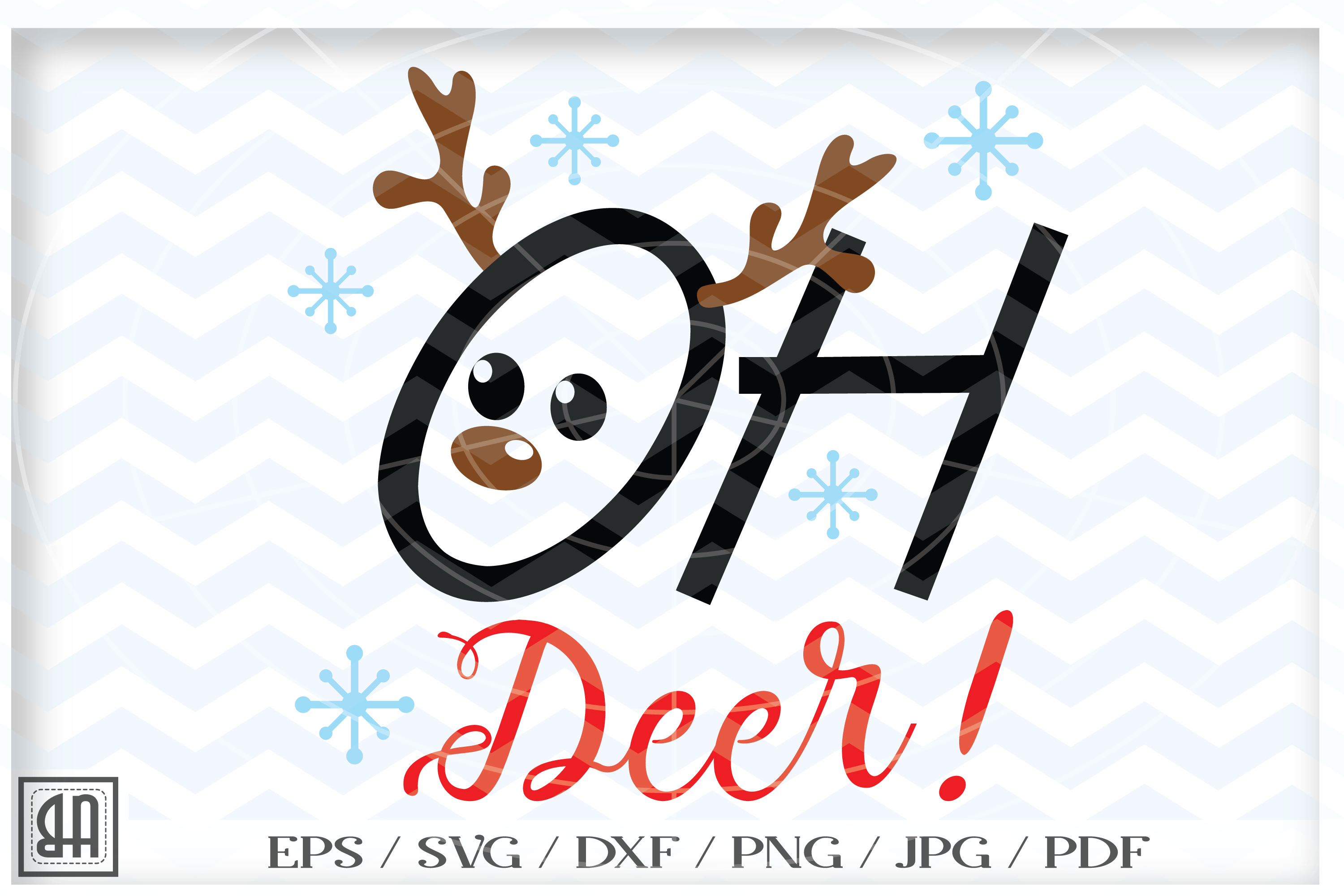 Christmas Deer Svg Oh Deer Xmass Svg Reindeer Cut Files 41915 Svgs Design Bundles