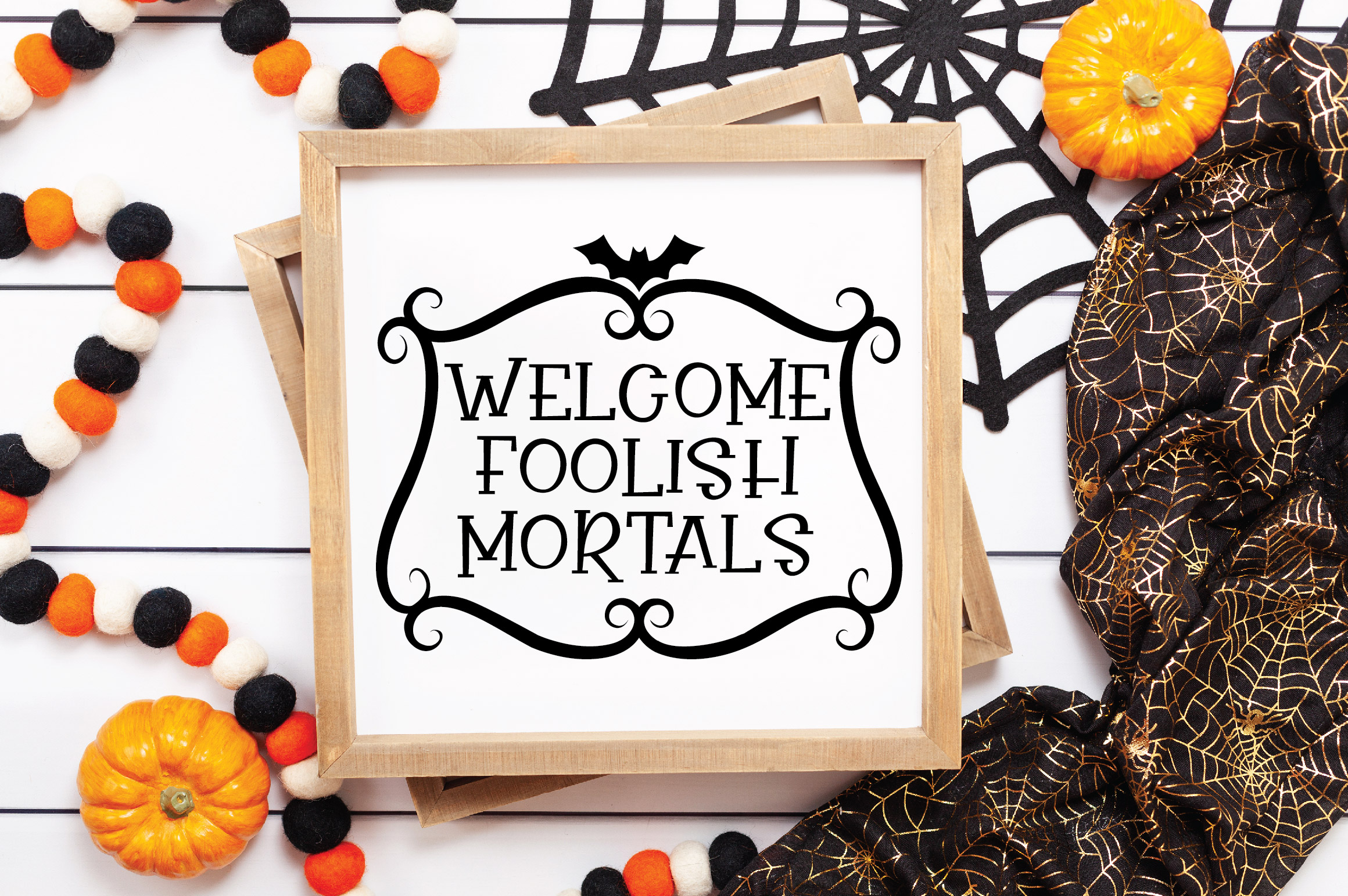 Download Welcome Foolish Mortals SVG Cut File - Halloween SVG PNG ...