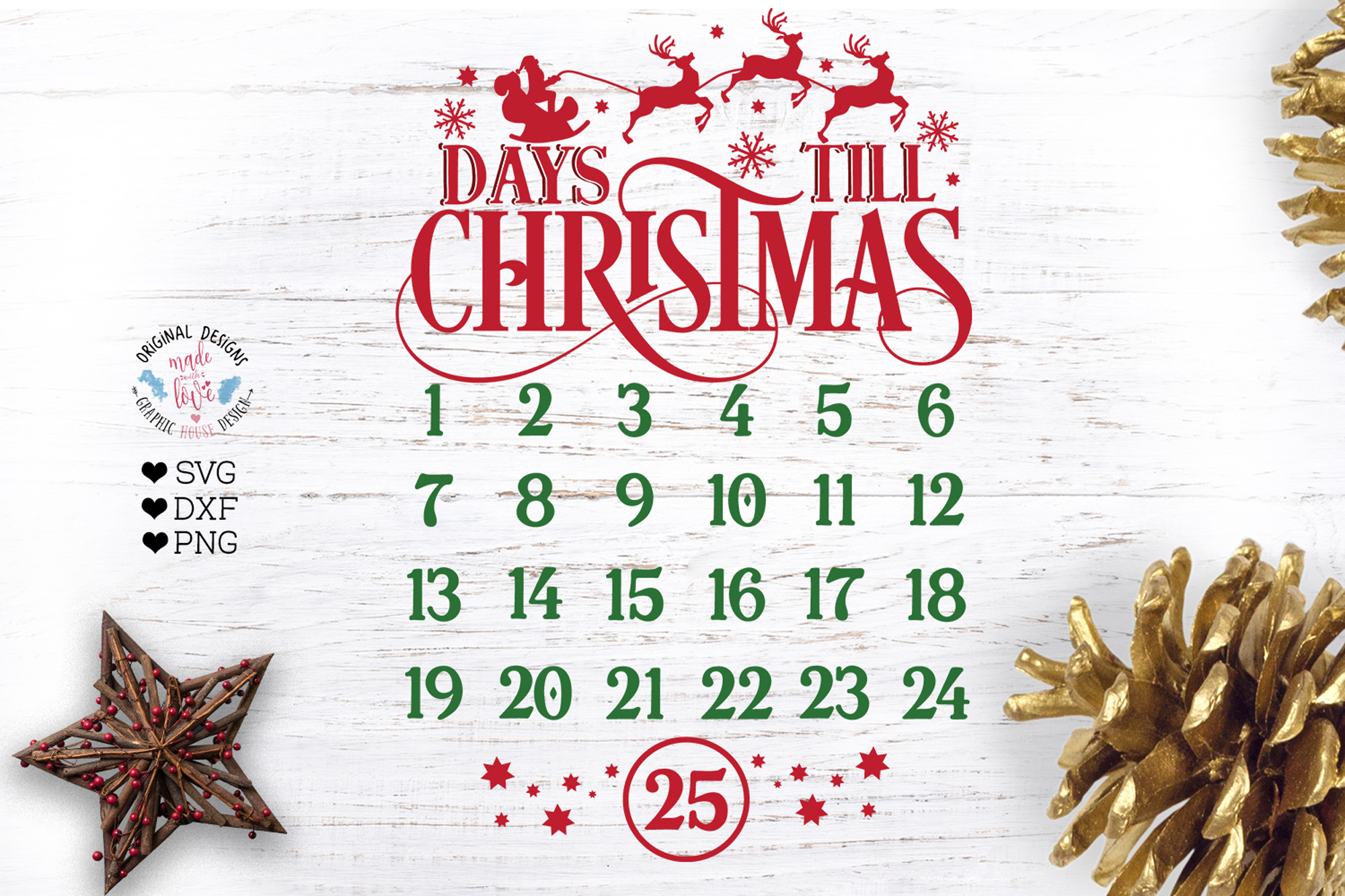 Printable Days Till Christmas Calendar