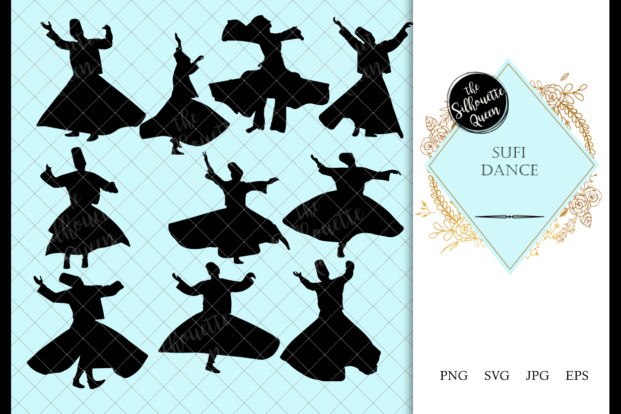 Download Sufi Dance svg, dance cricut files, black dancer ...