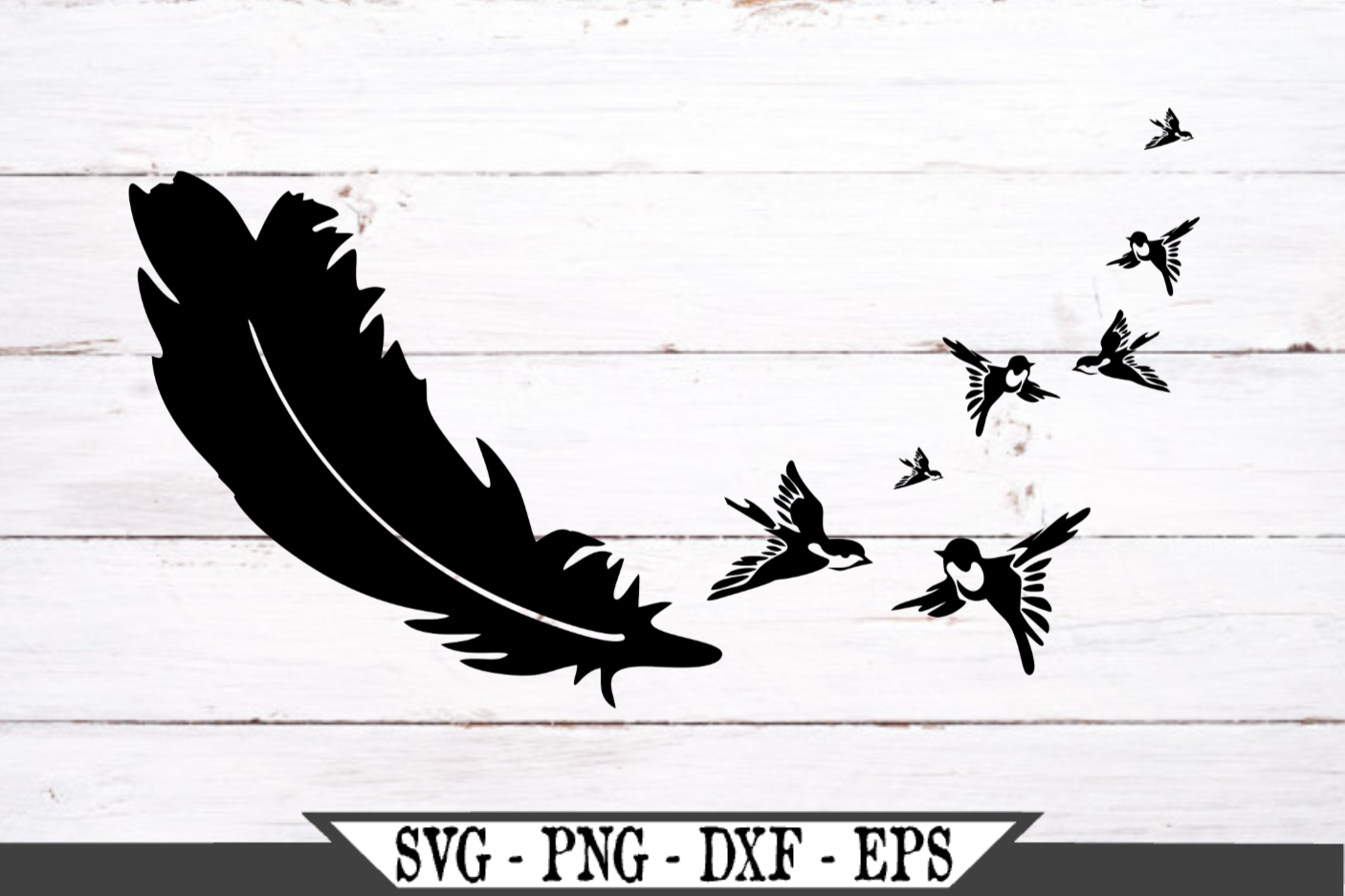 Download Memorial Birds With Feather SVG