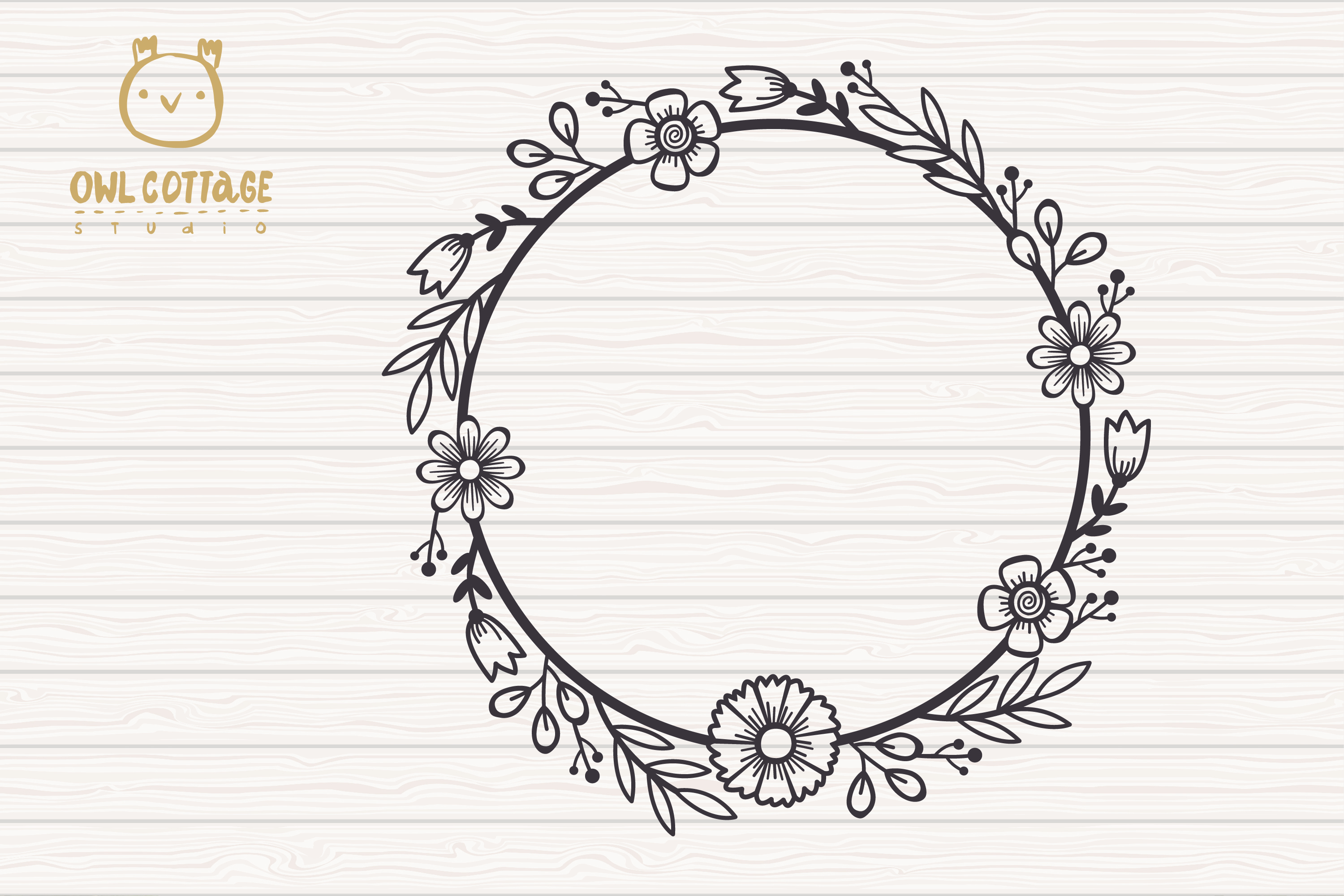 Download Floral Wreaths SVG, Floral Monograms mini SVG bundle, Weddin