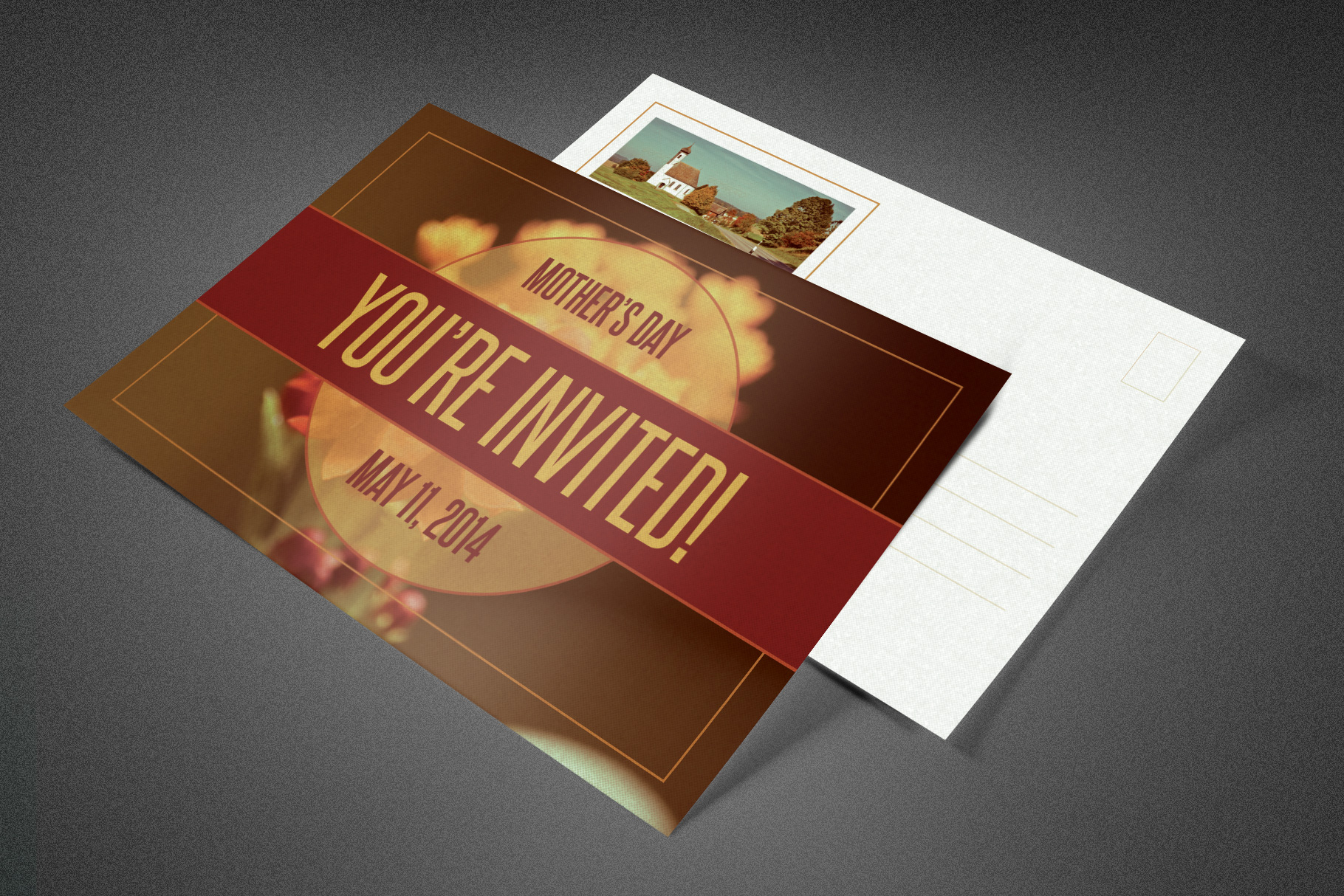 You're Invited Church Postcard (327321) Card Making Design Bundles