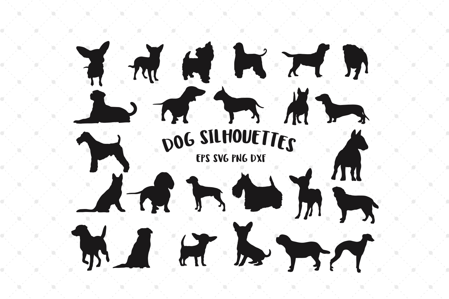 Download Dog Silhouettes SVG Cut Files (87284) | Cut Files | Design Bundles