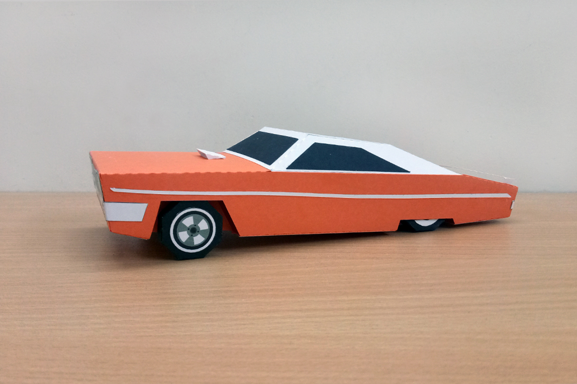 DIY Papercraft car,Lowrider car,American muscle,paper car