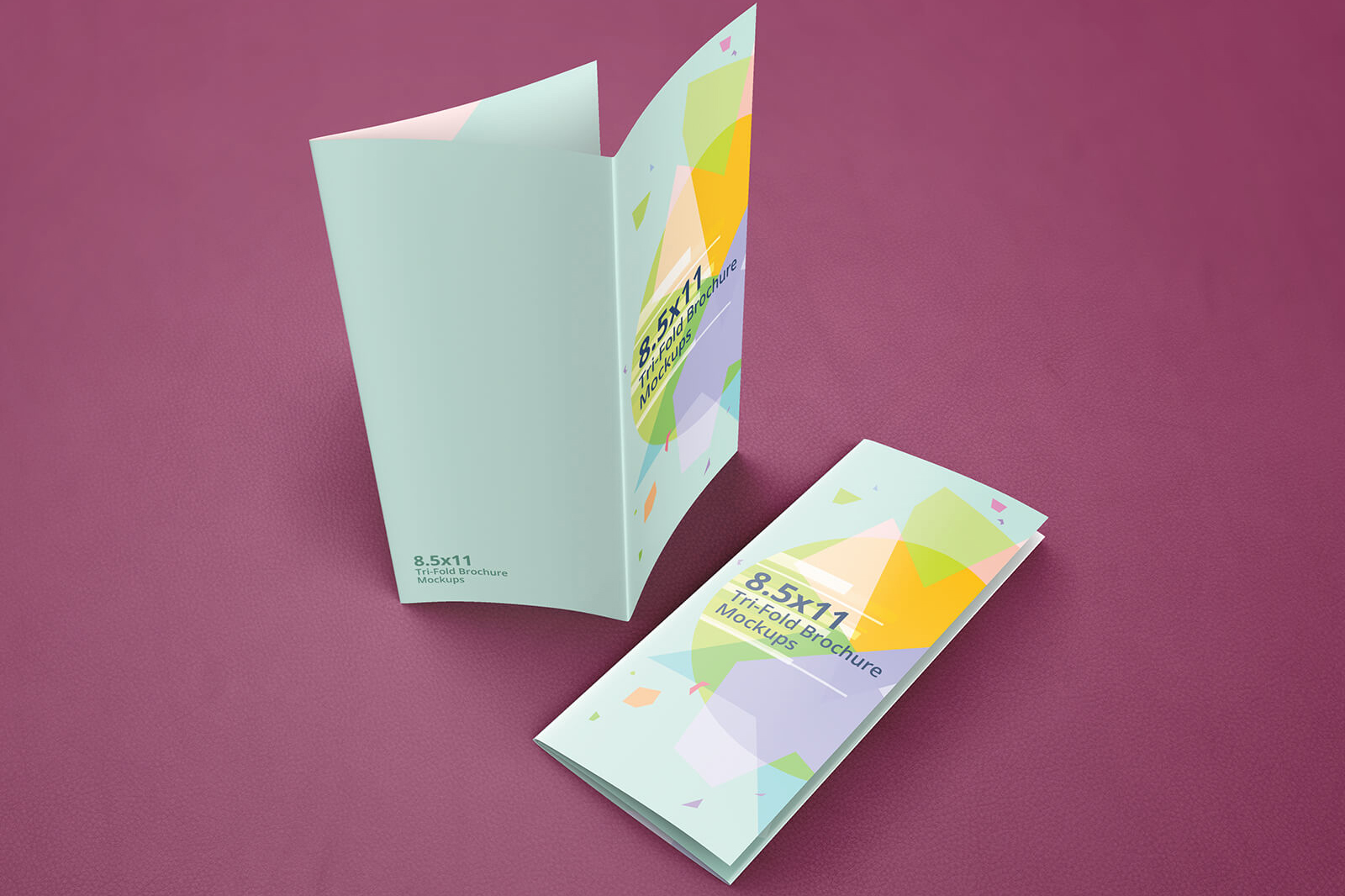 Trifold Brochure Mockups 8.5×11 size (108599) Mock Ups
