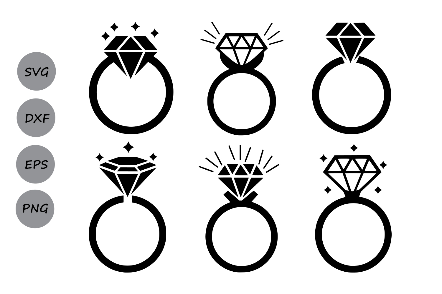 Diamond Ring Svg, Diamond Monogram Frame, diamond svg, Svg ...