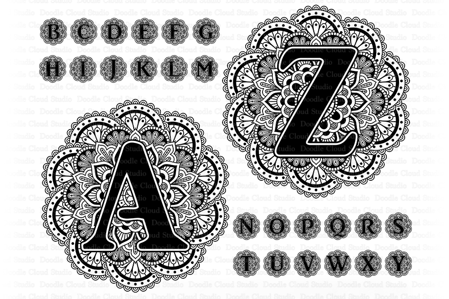 Free Free 325 Mandala Letters On Cricut SVG PNG EPS DXF File