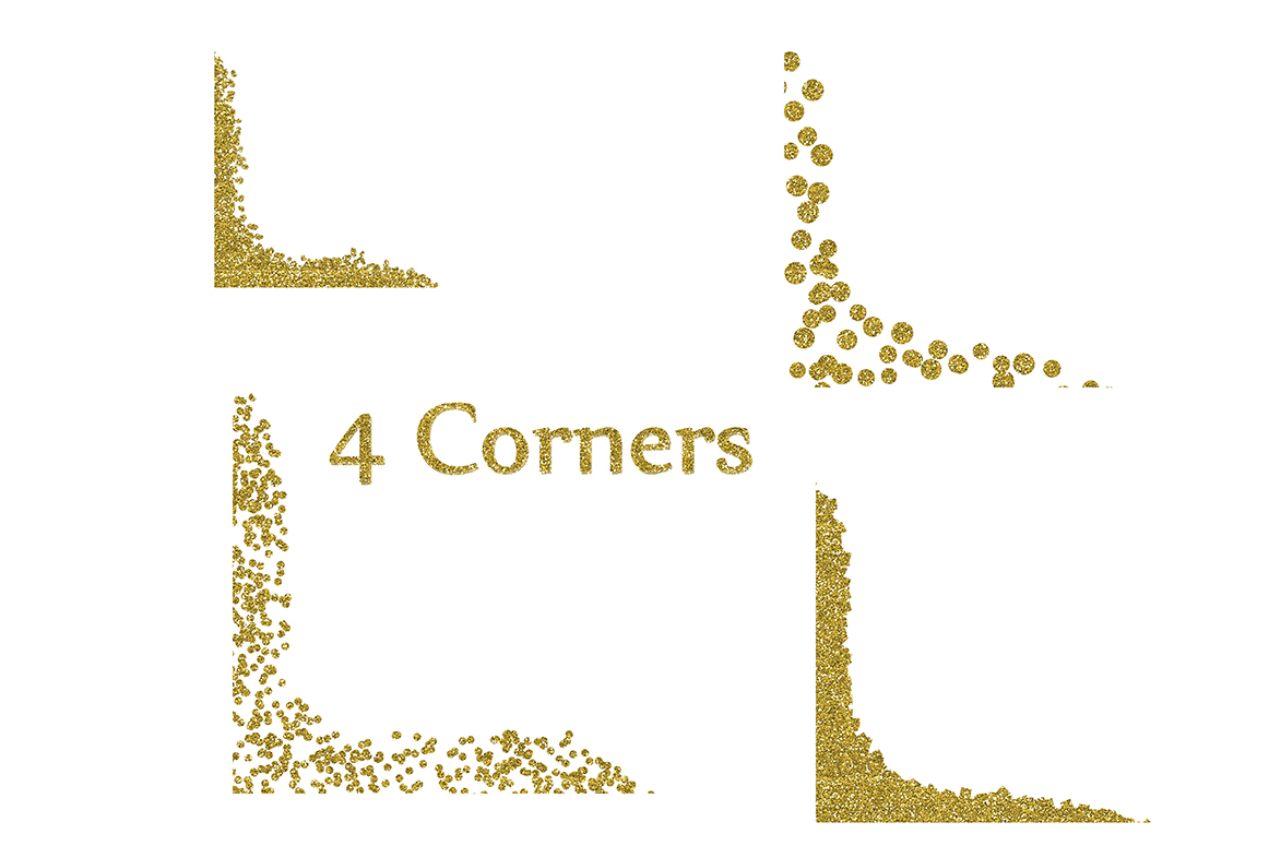 Gold Confetti Frames