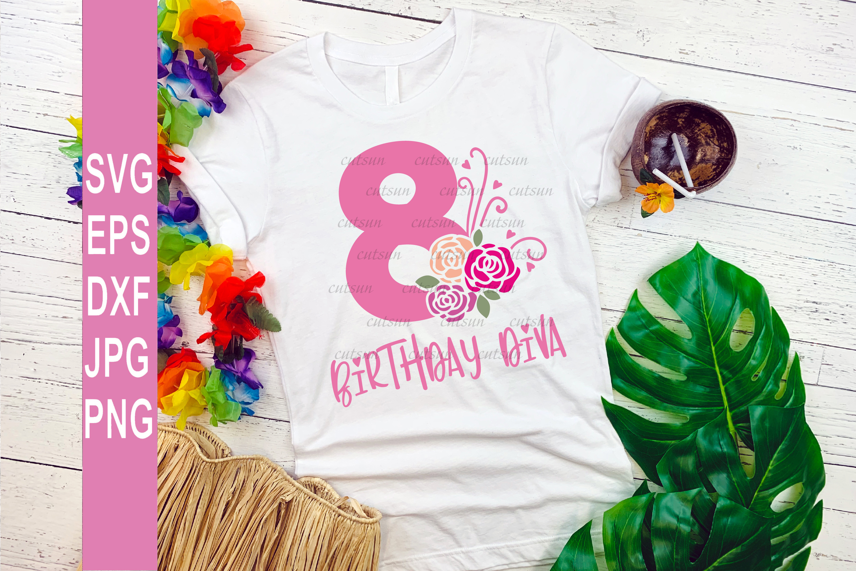 8th Birthday SVG |Girl birthday SVG