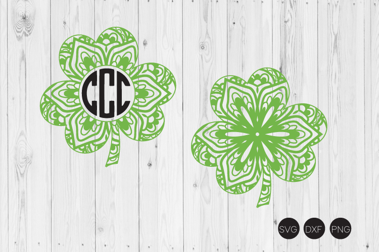 Mandala Shamrock SVG, Mandala SVG, DXF, PNG Cut Files (190491) | Cut