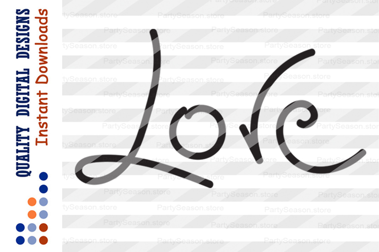 Download Love Svg files Love sign Cursive Dxf Clipart Commercial Use