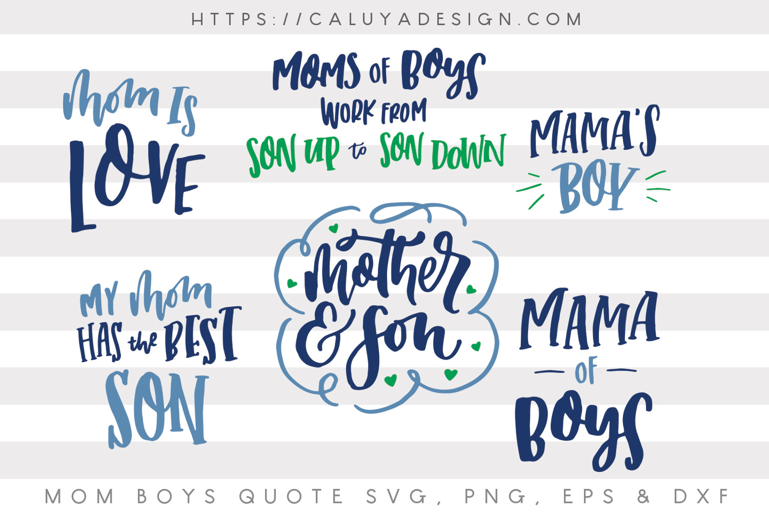 Mom & Son SVG Cut File Bundle (189720) | SVGs | Design Bundles