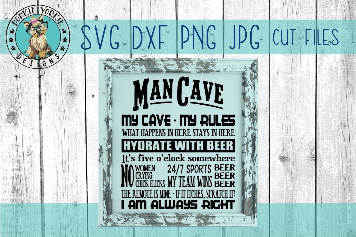 Man Cave Rules My Cave, My Rules, Team, Beer, SVG Cut File (145865