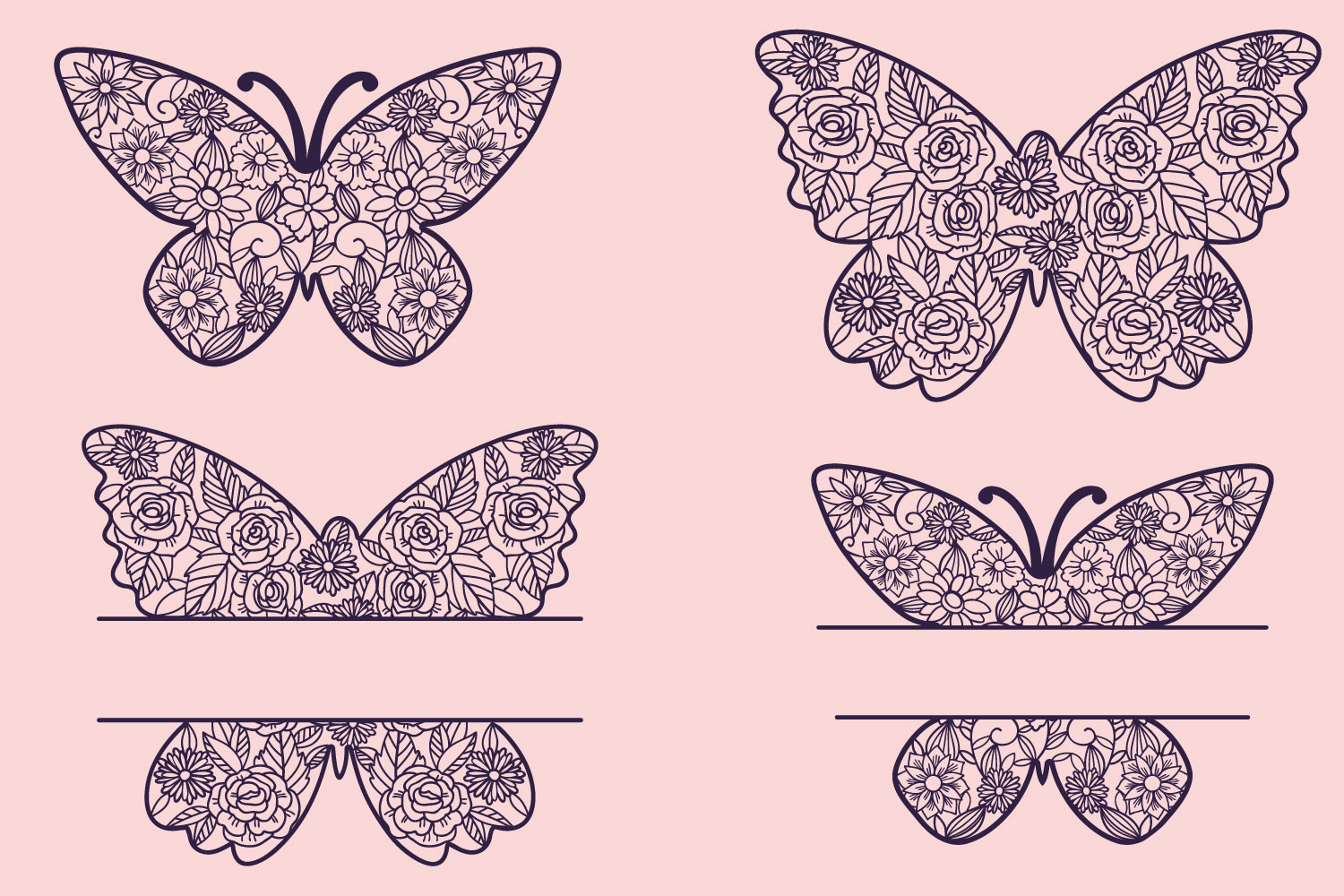 Download Butterfly Papercut SVG files - 4 items (435984) | Paper Cutting | Design Bundles
