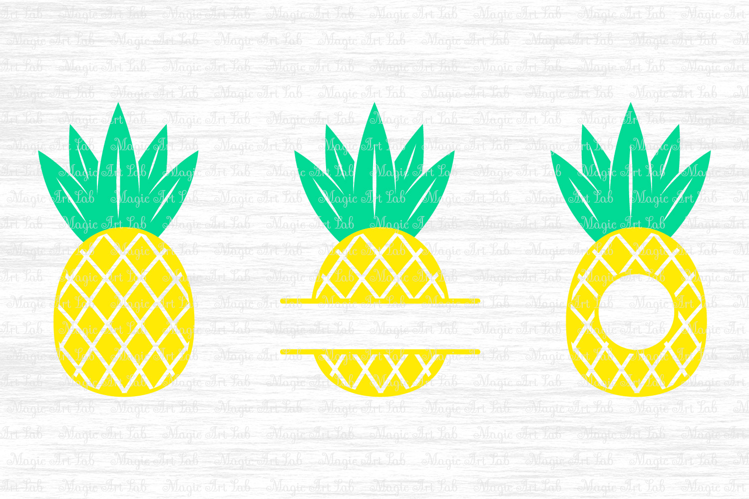 Pineapple SVG, Pineapple monogram svg, Pineapple cut file