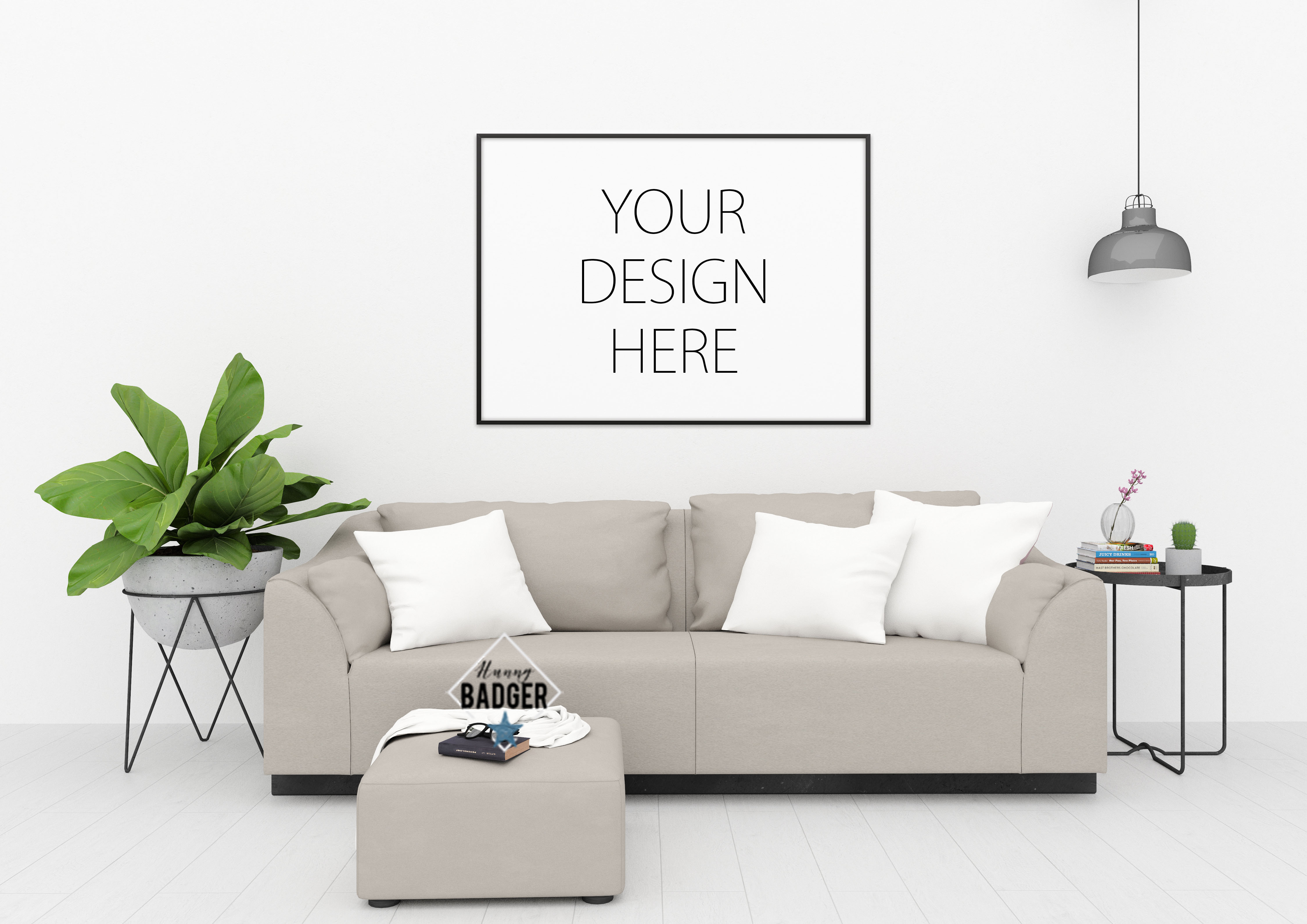 Download Blank wall mockup - wall art mock up