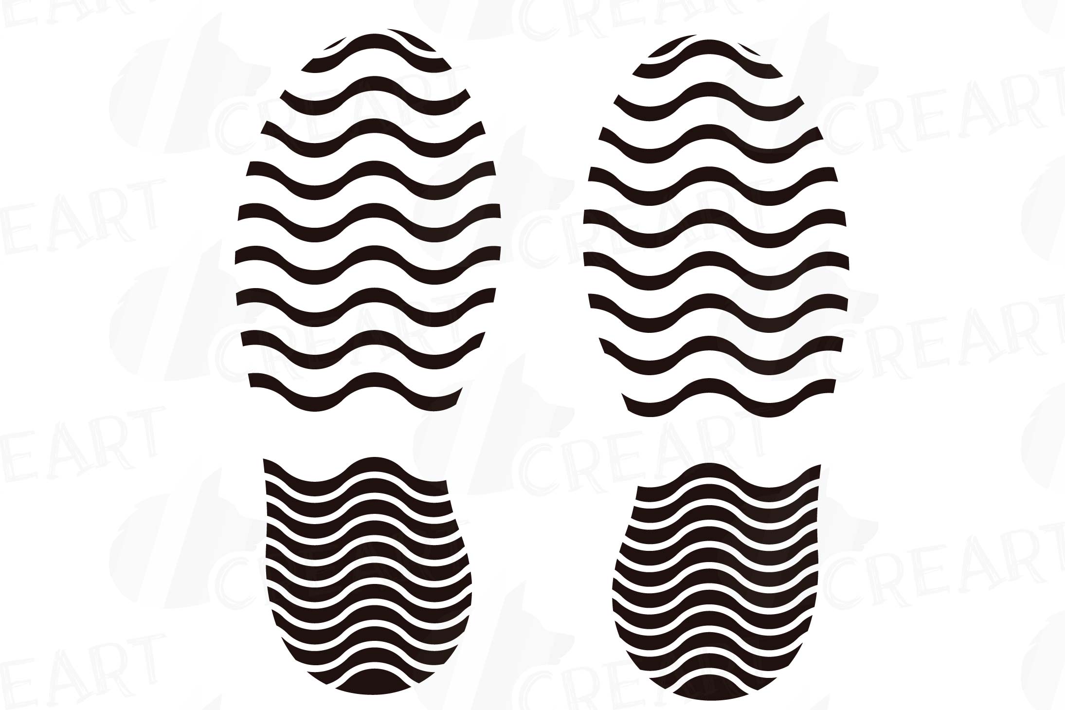 Footprint and handprint Clipart pack, human footprints (109444) Illustrations Design Bundles