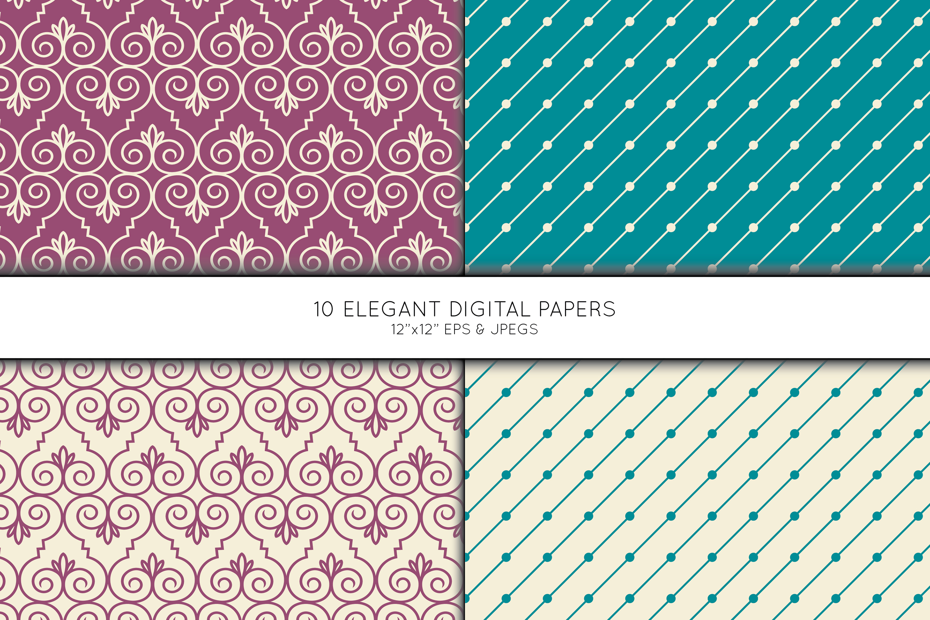 Download Elegant Swirl Digital Paper, Geometric Seamless pattern ...