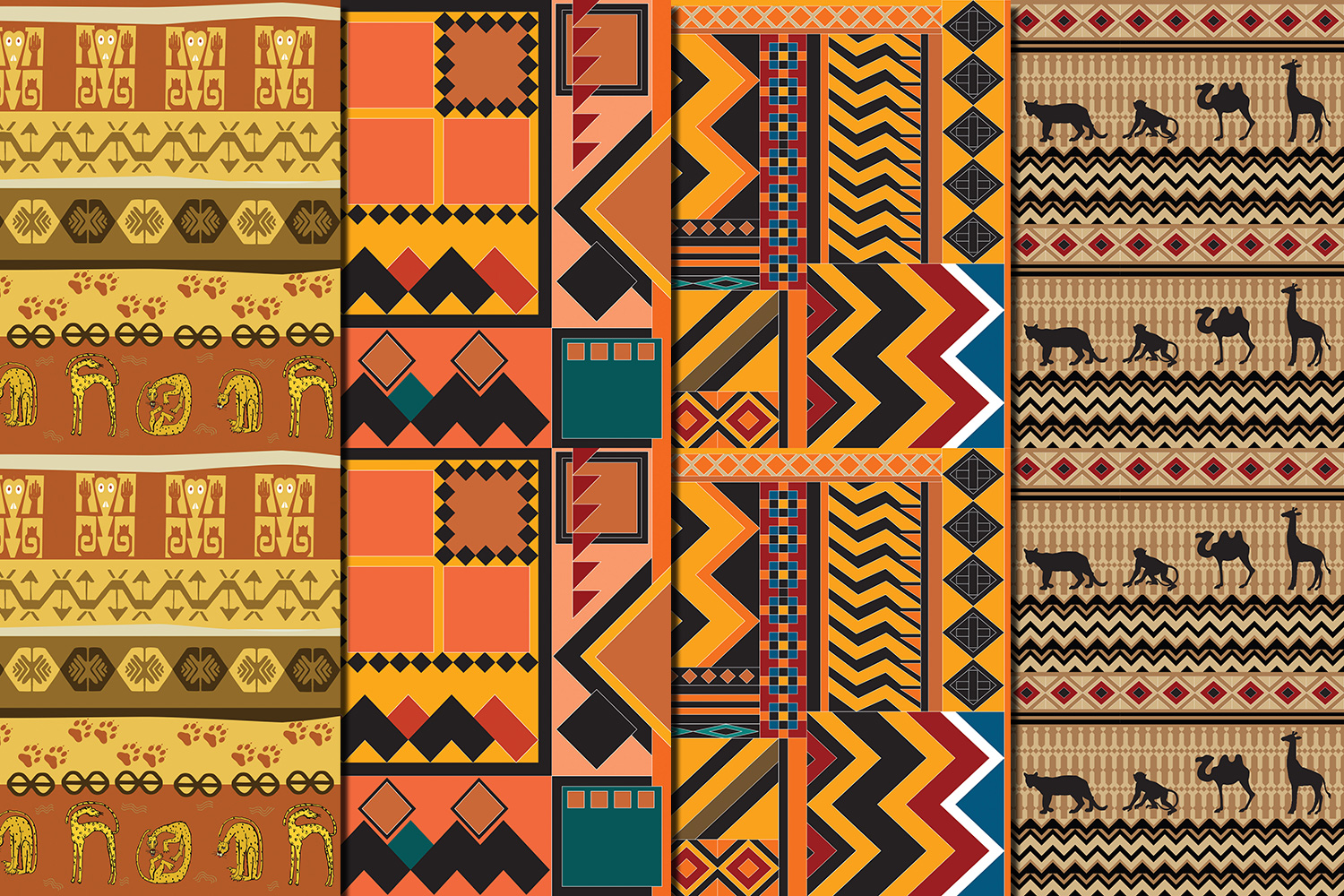 African Ethnic seamless patterns