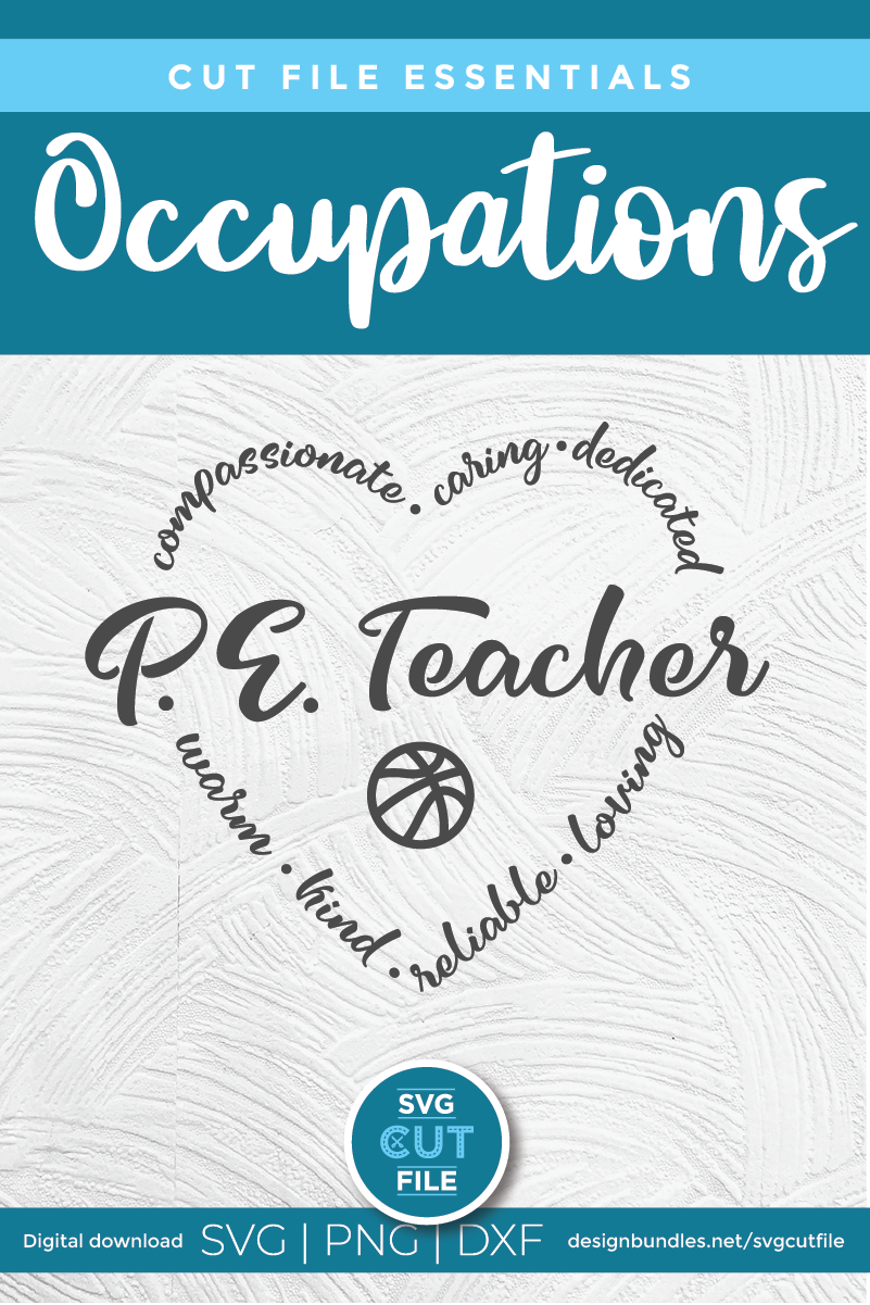 Download PE Teacher SVG - a coach or gym teacher appreciation SVG