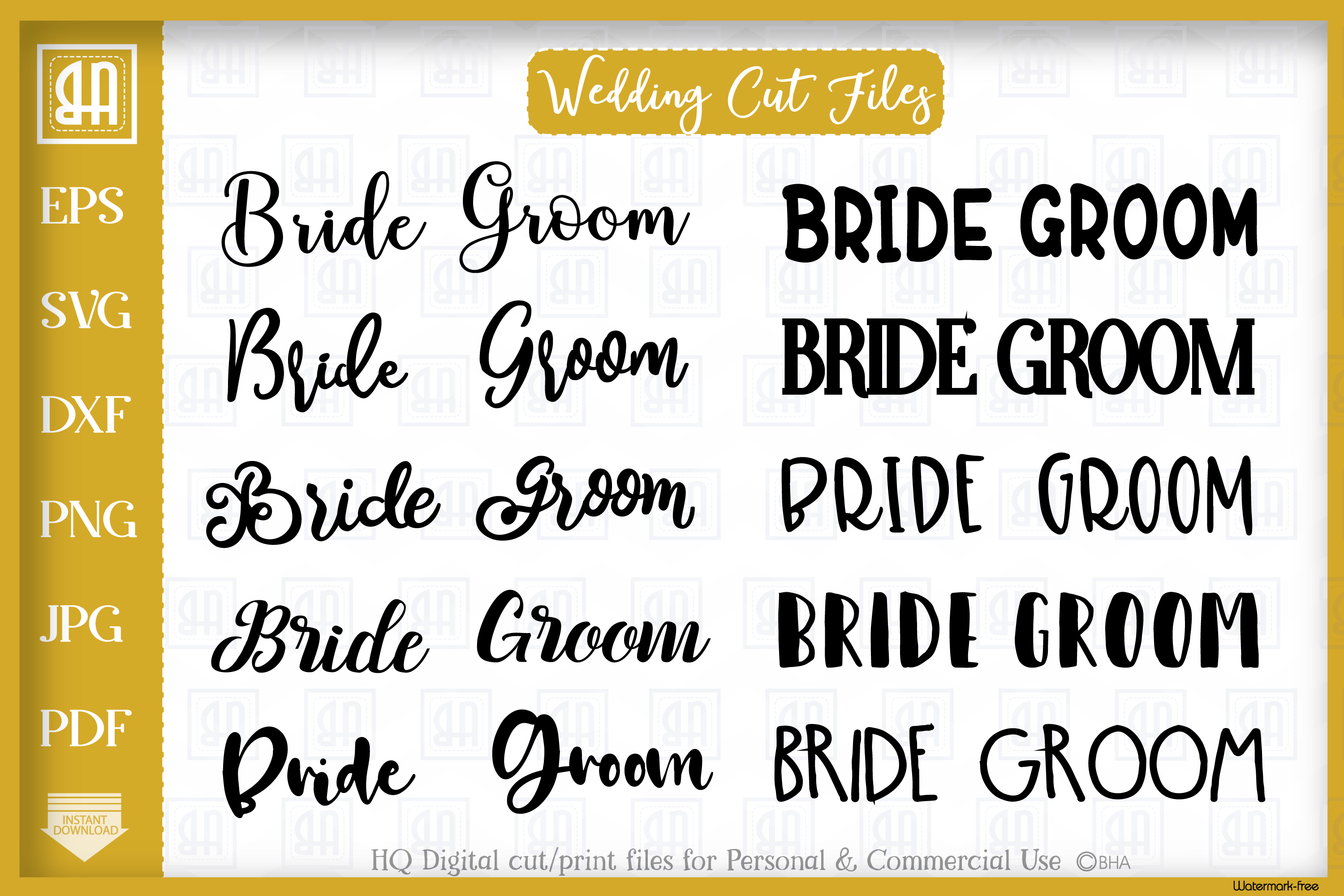 Download WEDDING SVG BUNDLE, BRIDE SVG, GROOM SVG