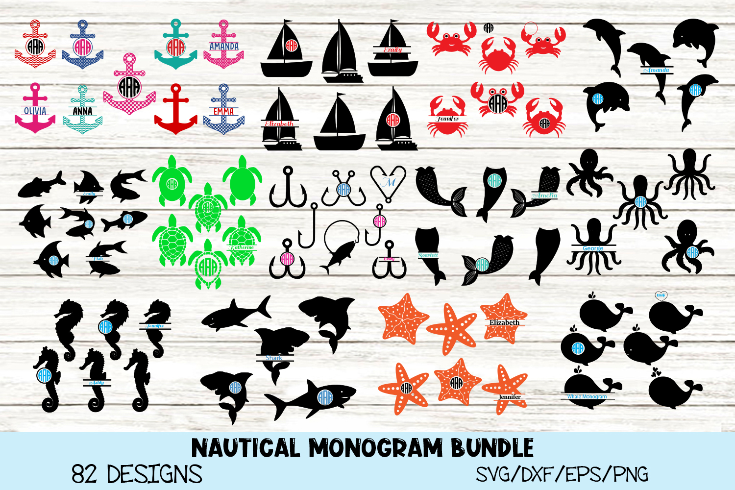 Download Nautical SVG Bundle, Nautical Monogram SVG Bundle. (102838) | SVGs | Design Bundles