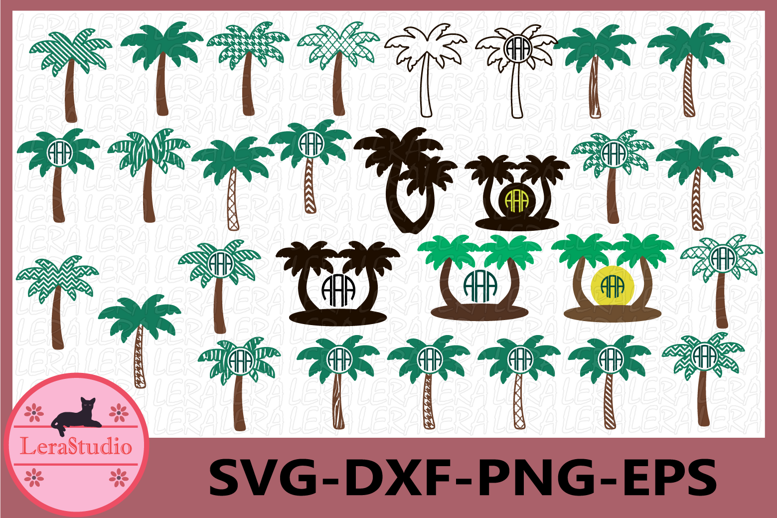 Download Palm tree svg, Palm tree Monogram svg, Tropical Svg