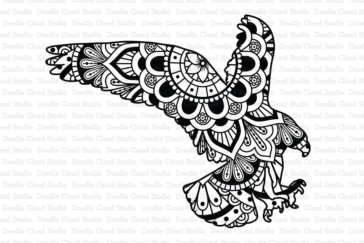 Download Eagle Mandala SVG Cut Files, Eagle Mandala Clipart.