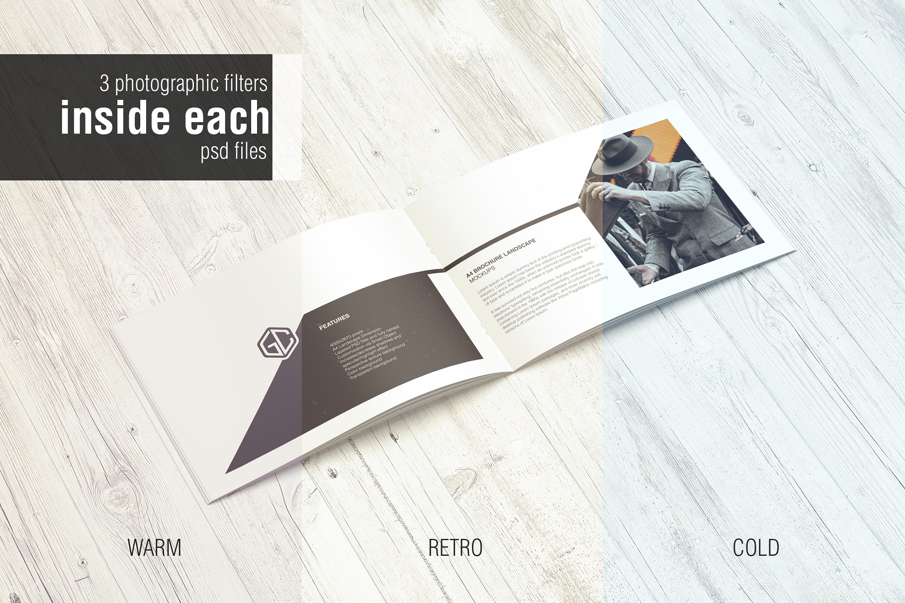 Download A4 Landscape Brochure Mockup