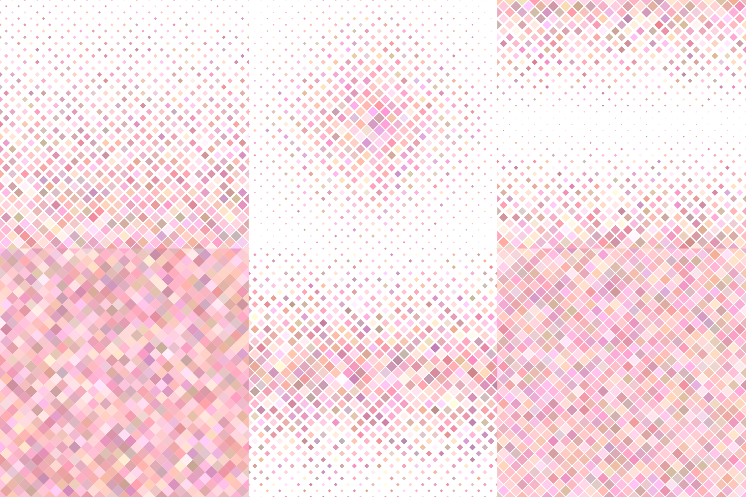 24 Pink Square Patterns Ai Eps 5000x5000