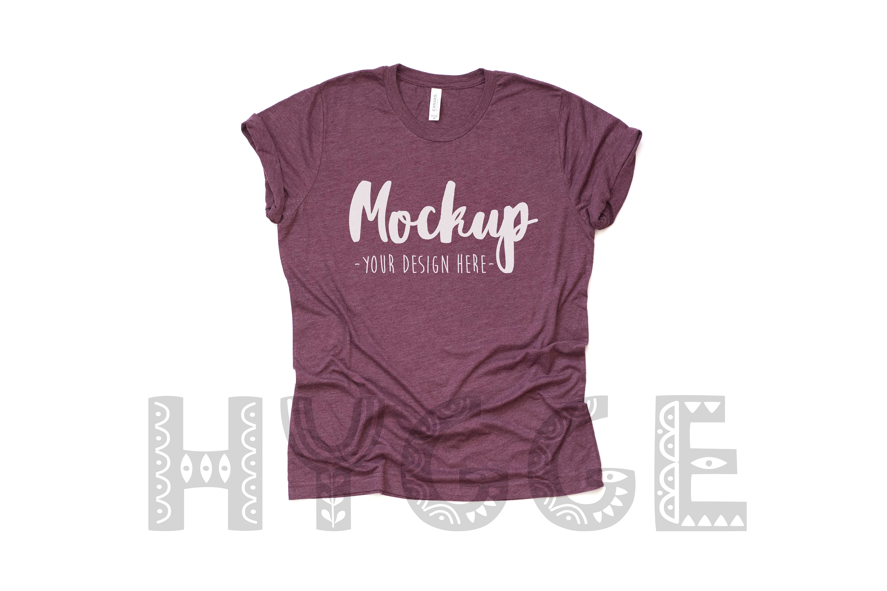 heather maroon bella canvas