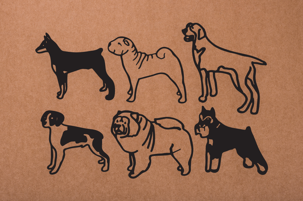 Download Dog Mega Bundle SVG Cut Files - 54 Dog Breeds Doodles