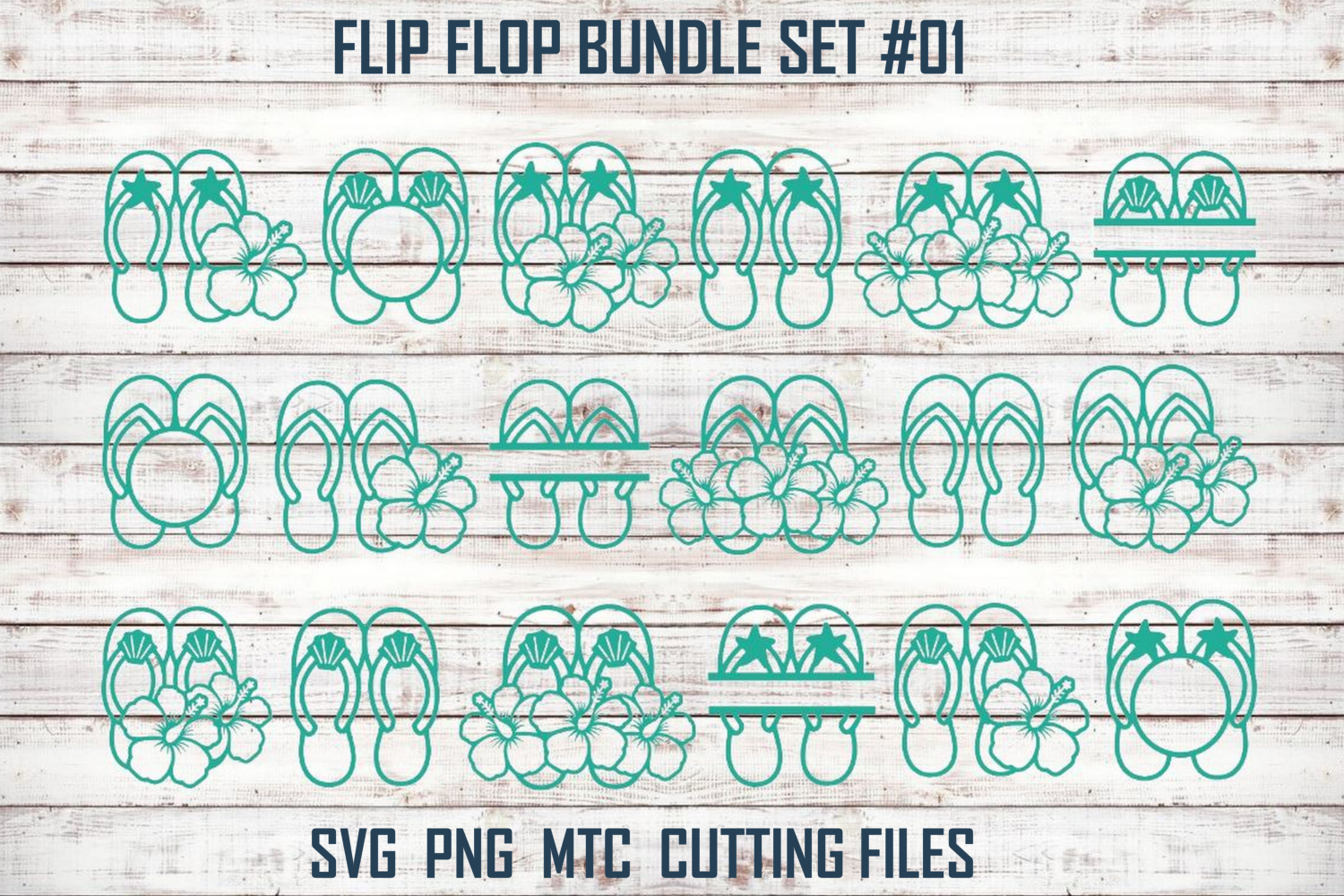 Download Flip Flop with Flowers and Split Monograms SVG Bundles ...