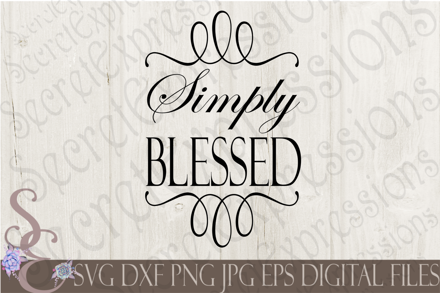 Simply Blessed (84900) | SVGs | Design Bundles