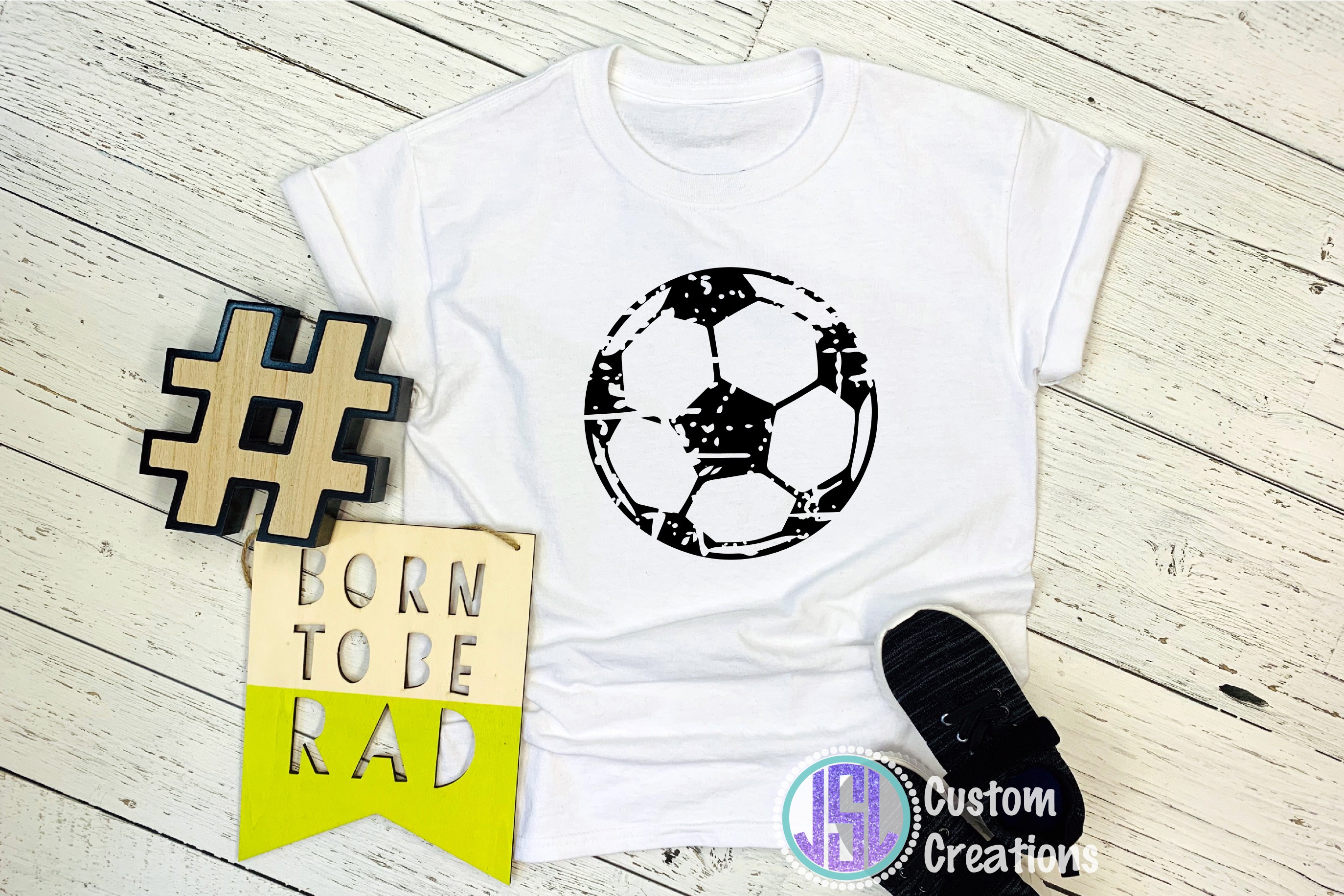 Download Distressed Soccer Ball Set of 2 Bundle | SVG DXF EPS PNG