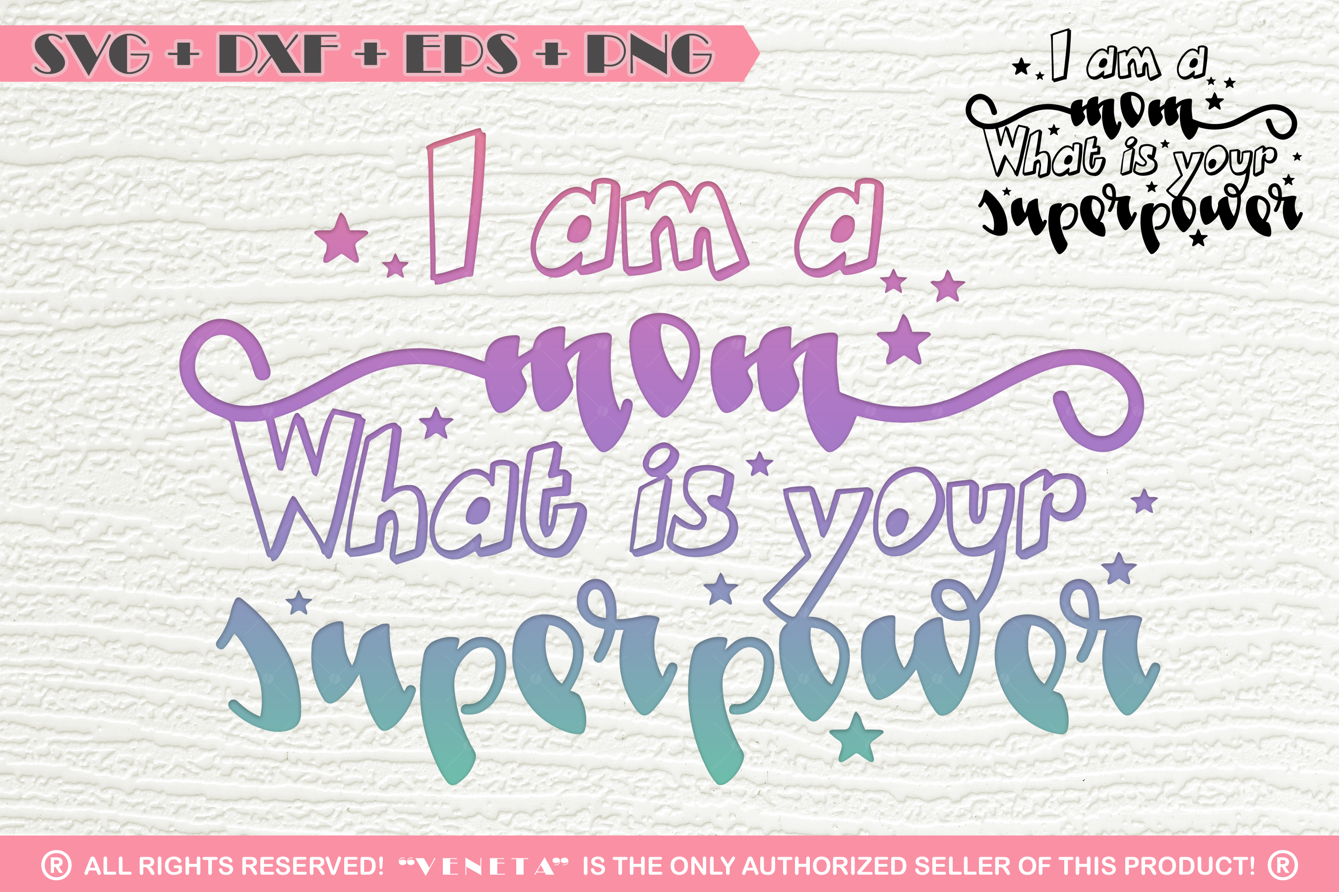 Mom Superpower |Mother| Quotes| SVG DXF PNG EPS Cutting File