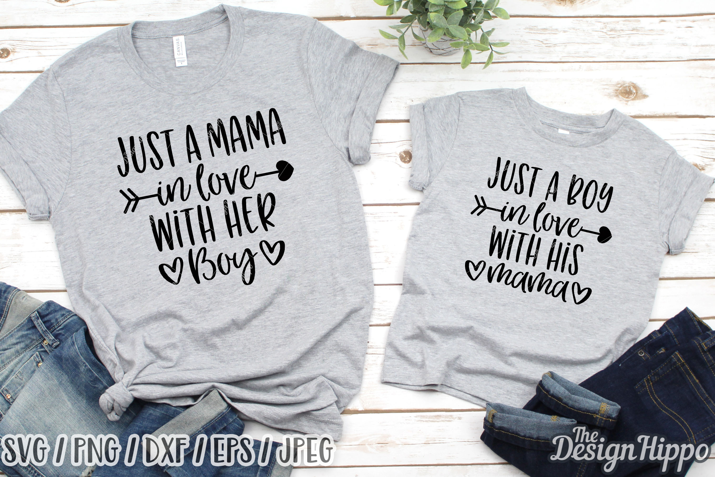 Download Just A Boy In Love With His Mama SVG, Mommy & Me SVG DXF PNG