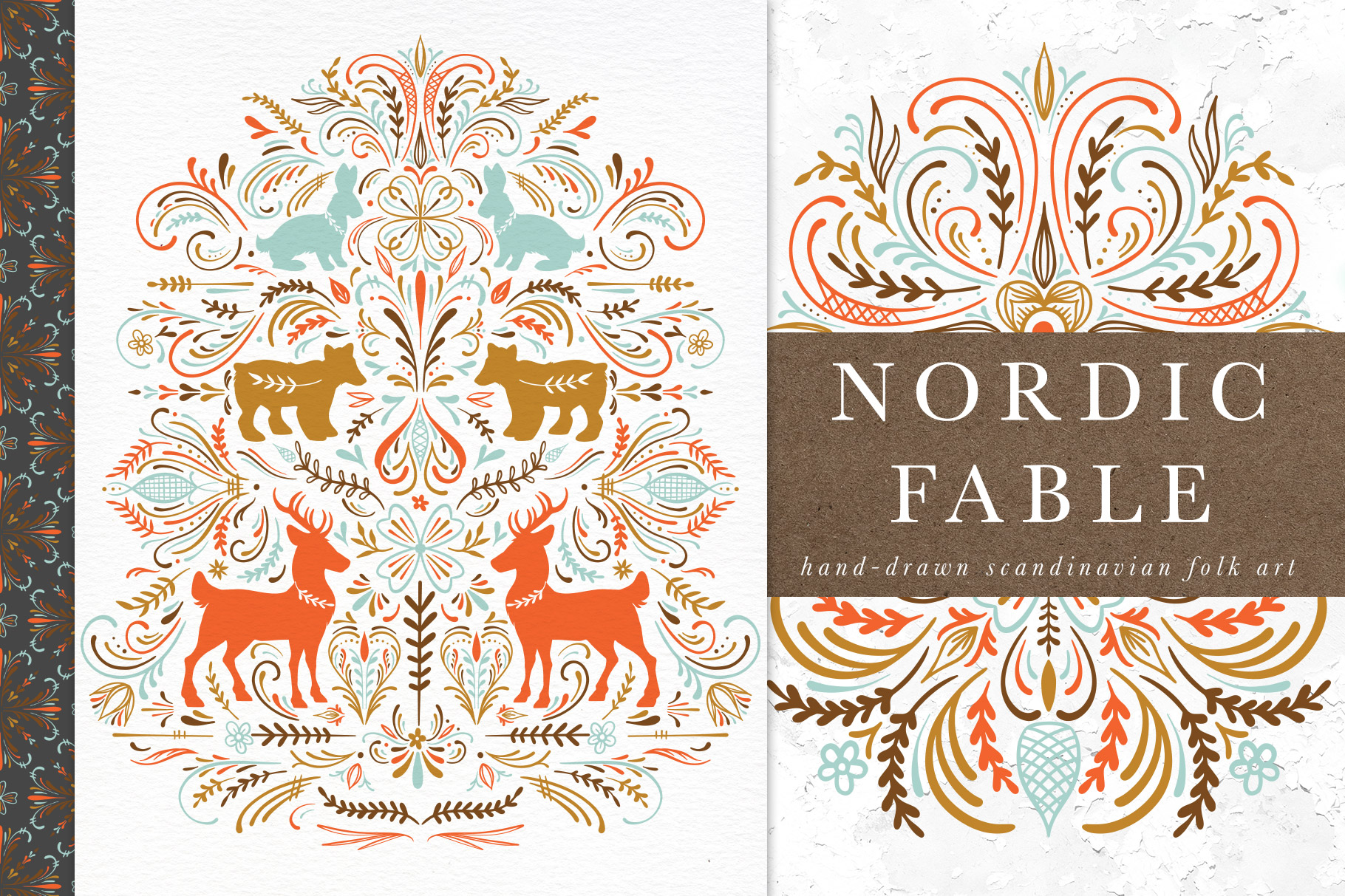 Nordic Fable Scandinavian Folk Art Illustration Kit