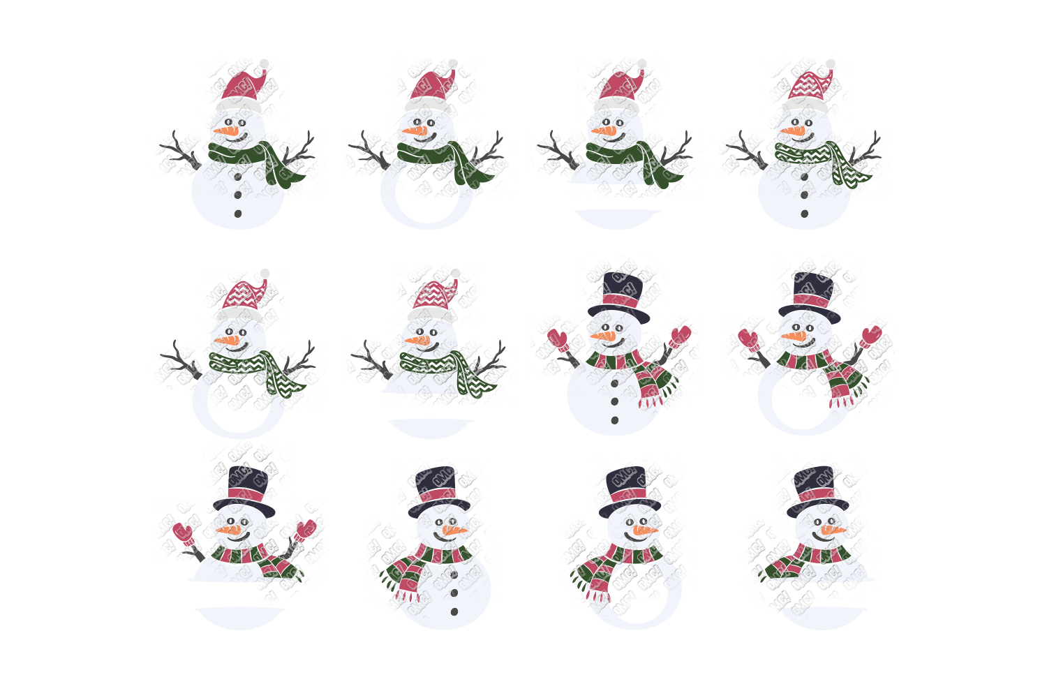 Download Snowman SVG Monogram Christmas in SVG, DXF, PNG, EPS, JPEG ...