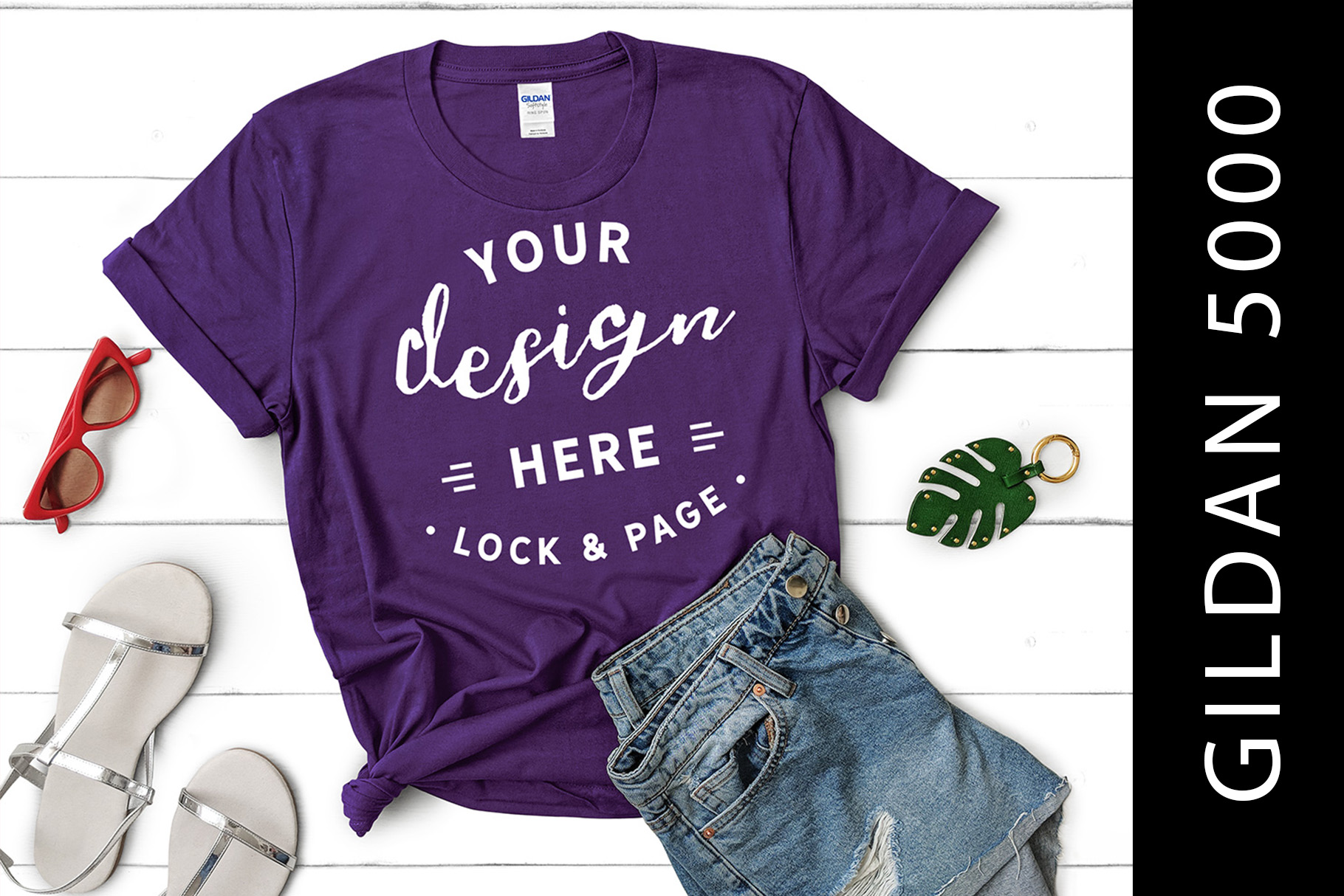 purple tshirt mockup