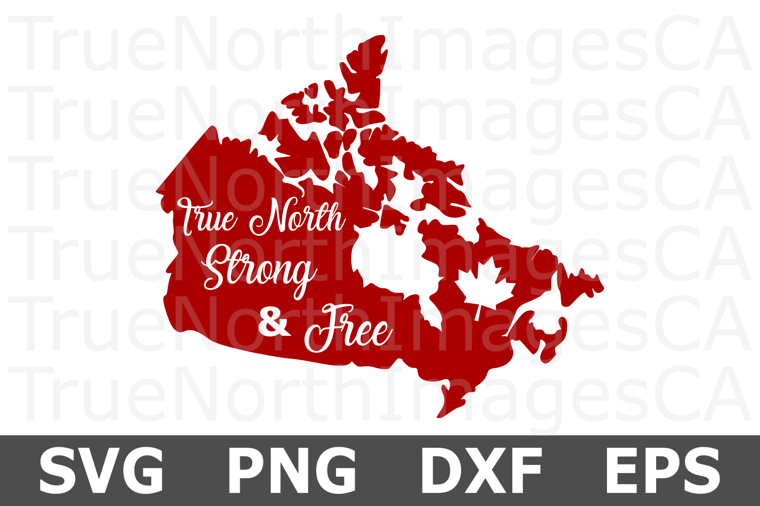 Download True North Strong and Free - A Canada SVG Cut File