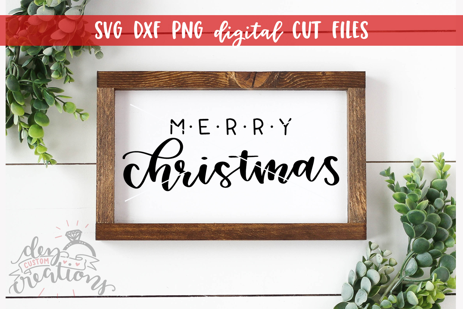 Download Merry Christmas - Hand Lettered SVG DXF PNG Digital Cut File