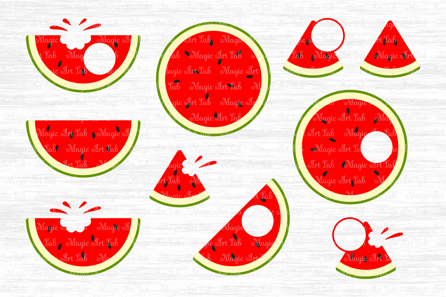 Download Watermelon svg file, Watermelon monogram svg, Melon clipart (113348) | SVGs | Design Bundles