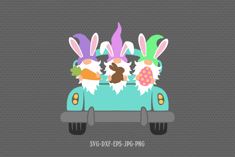 Download Easter gnomes riding truck svg, easter gnome ssvg, easter