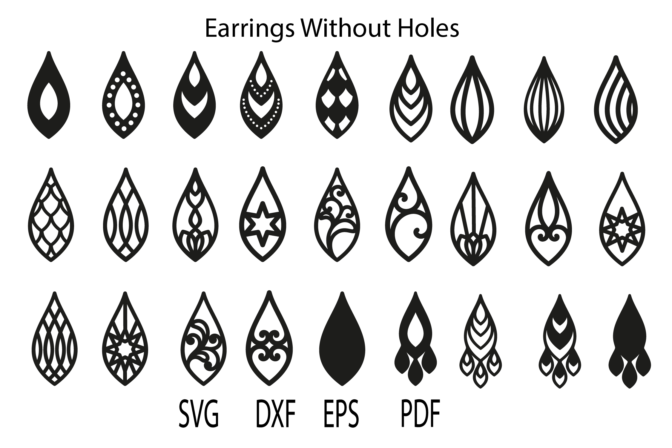 Download Earrings svg, Teardrop Earrings, Earrings Template (217005) | SVGs | Design Bundles