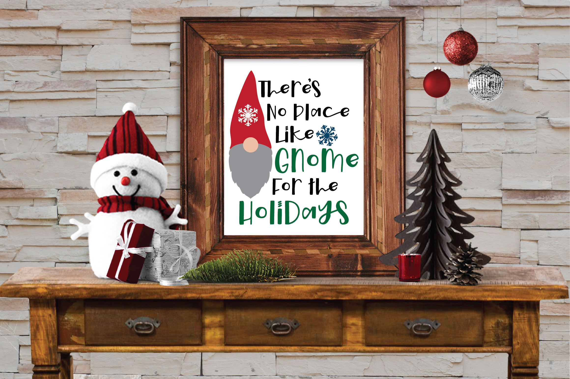 Download There's No Place Like Gnome for the Holidays SVG Cut File