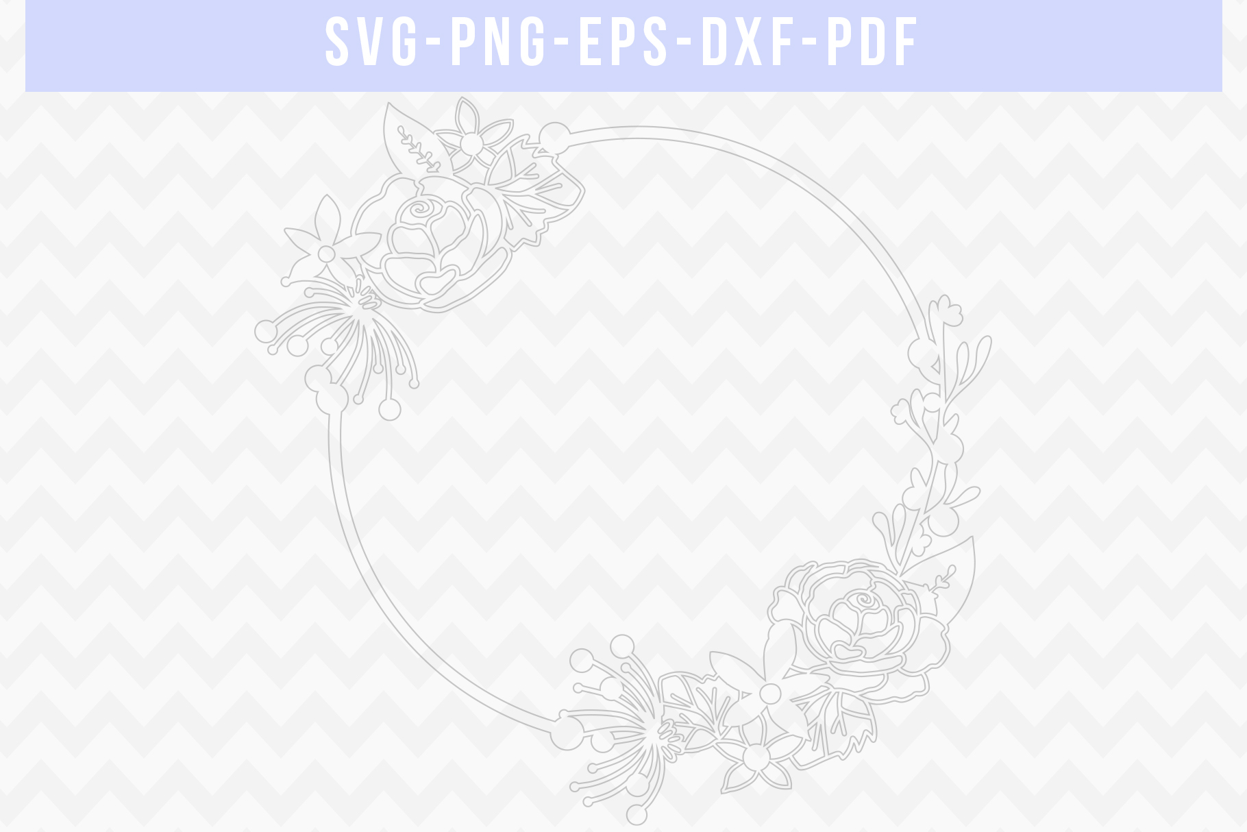 Floral Frame Svg Cut File Flower Papercut Dxf Eps Pdf