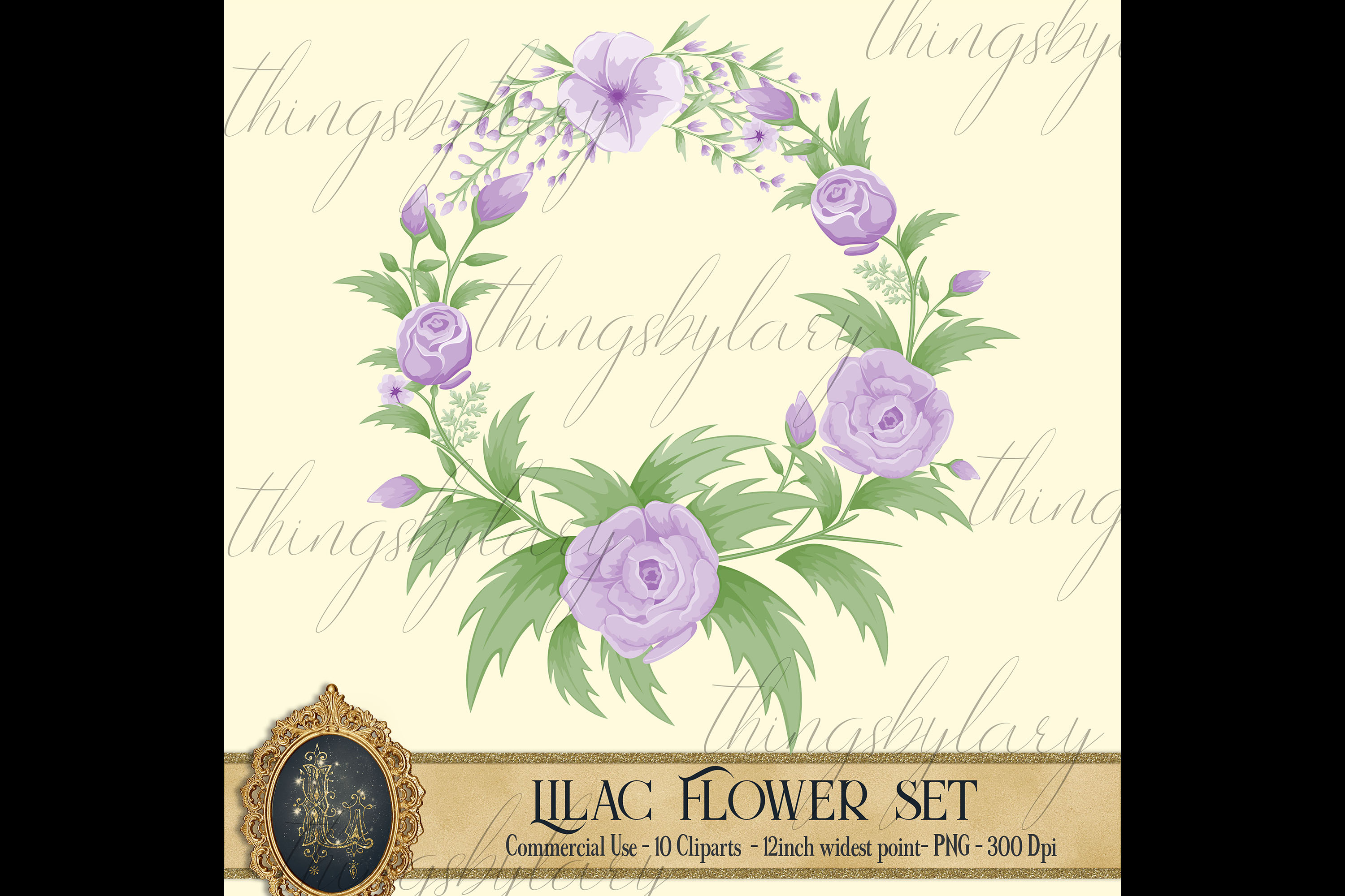 Download 10 Lilac Flowers, Flower Frame, Flower Wreath, Flower ...