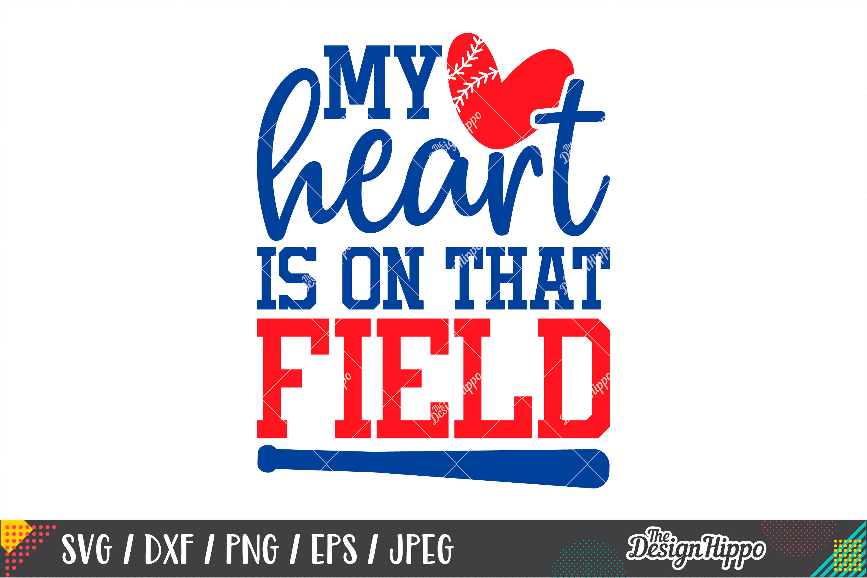 My Heart Is On That Field Svg Dxf Png Cut Files Baseball 236039 Cut Files Design Bundles 